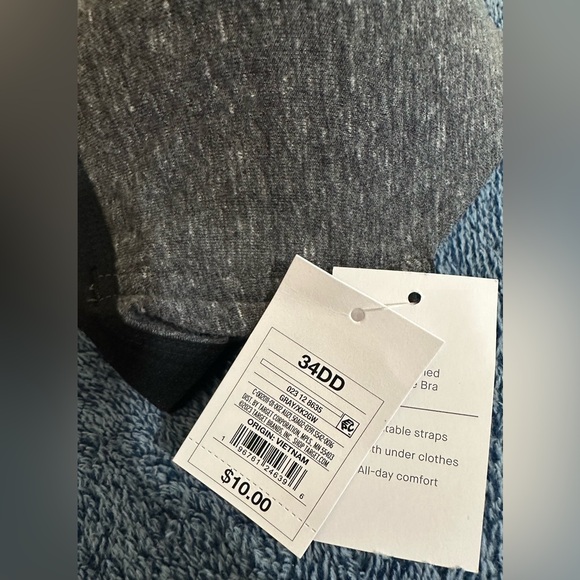 Auden Women's The Everyday Wirefree Bra Gray Size 34DD new - Picture 8 of 8